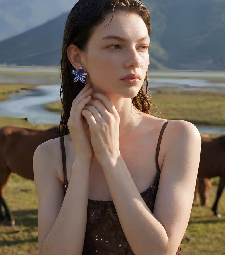 Santorini Bloom Studs