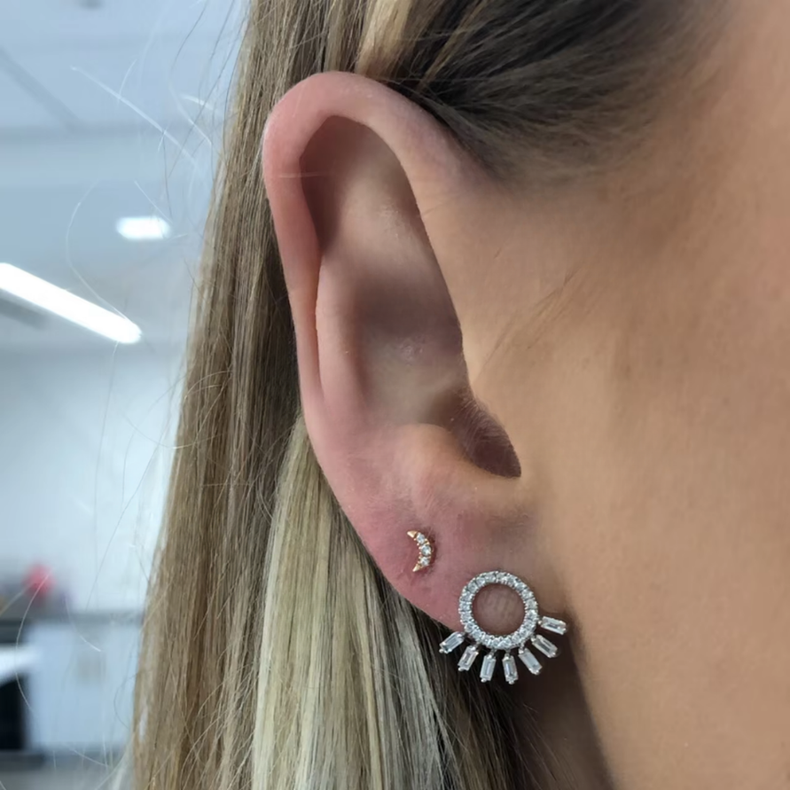 Luna Croissant Studs