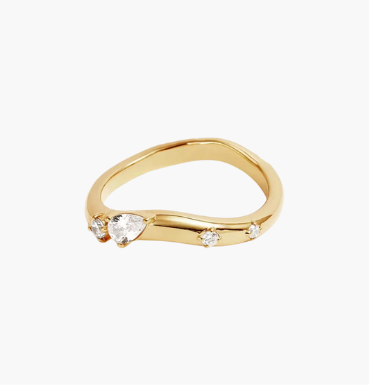 Solitaire Pear Ring 925